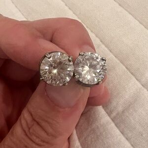Silpada sterling cz post earrings